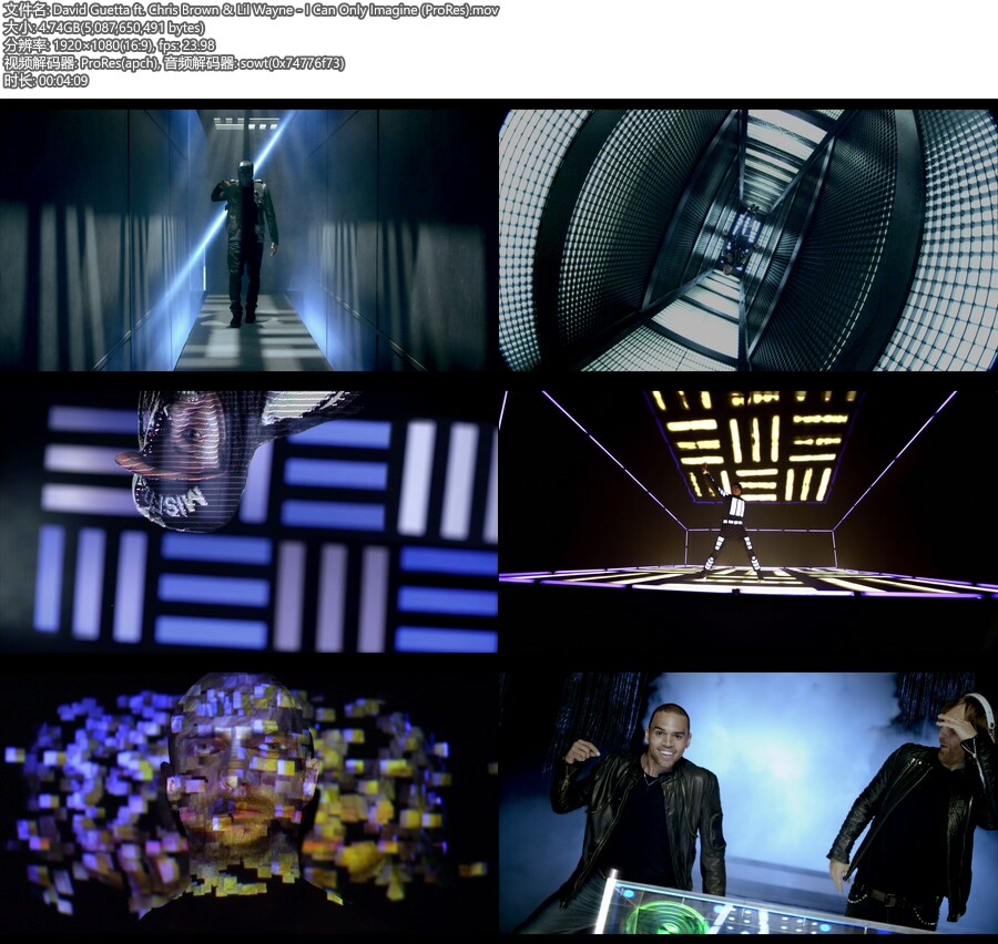 [PR] David Guetta ft. Chris Brown & Lil Wayne – I Can Only Imagine (官方MV) [ProRes] [1080P 4.74G]ProRes、欧美MV、高清MV2