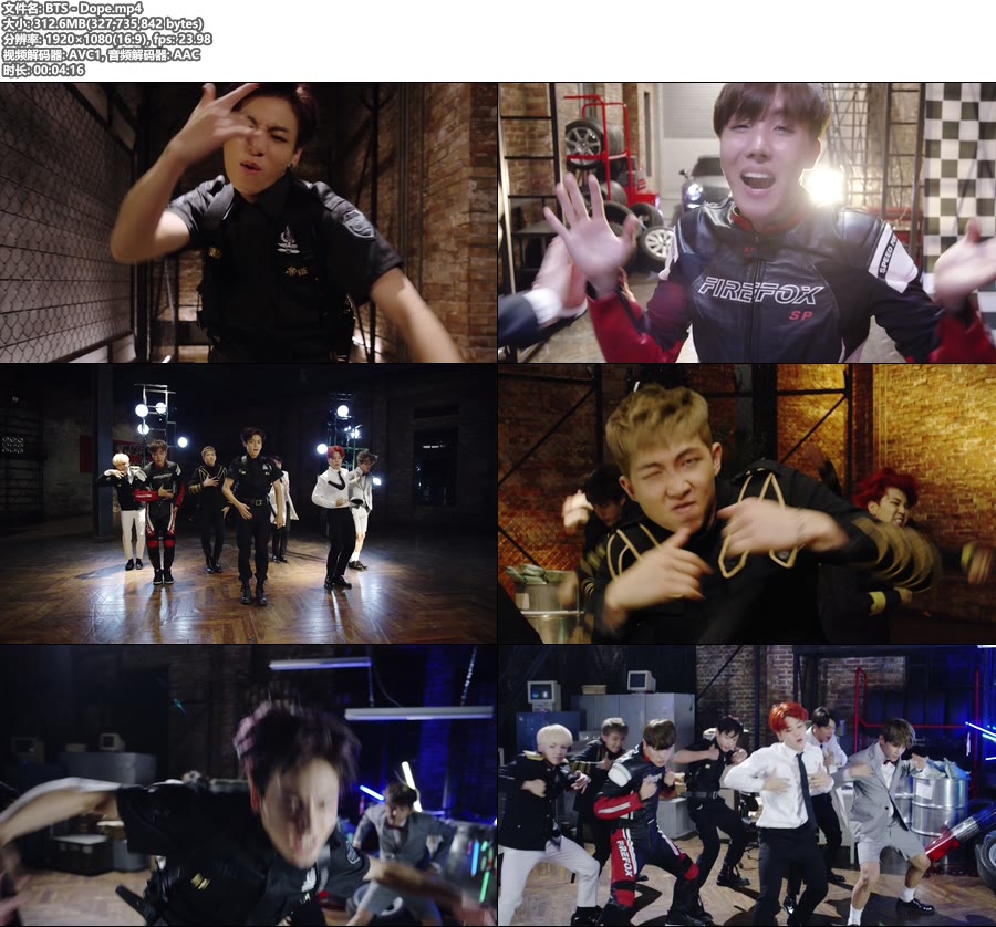 BTS 防弹少年团 – Dope (官方MV) [1080P 312M]WEB、韩国MV、高清MV2