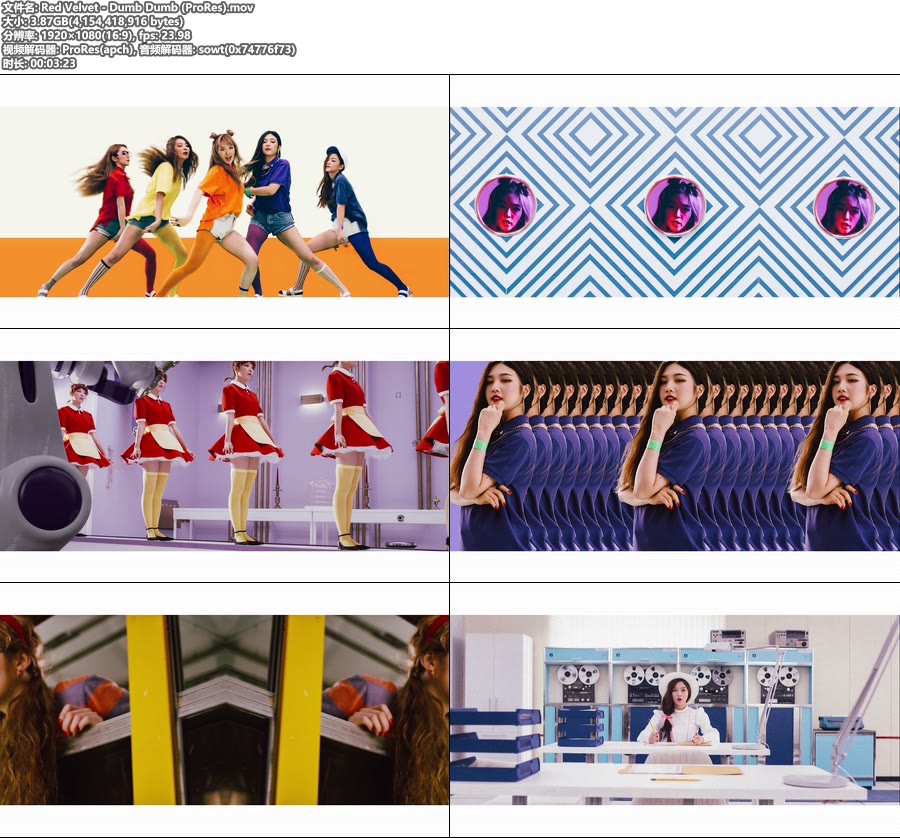 [PR] Red Velvet – Dumb Dumb (官方MV) [ProRes] [1080P 3.87G]ProRes、韩国MV、高清MV2