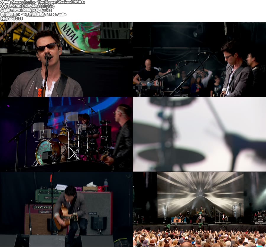 Stereophonics – The Biggest Weekend 2018 [HDTV 1080P 3.51G]HDTV、欧美现场、音乐现场2