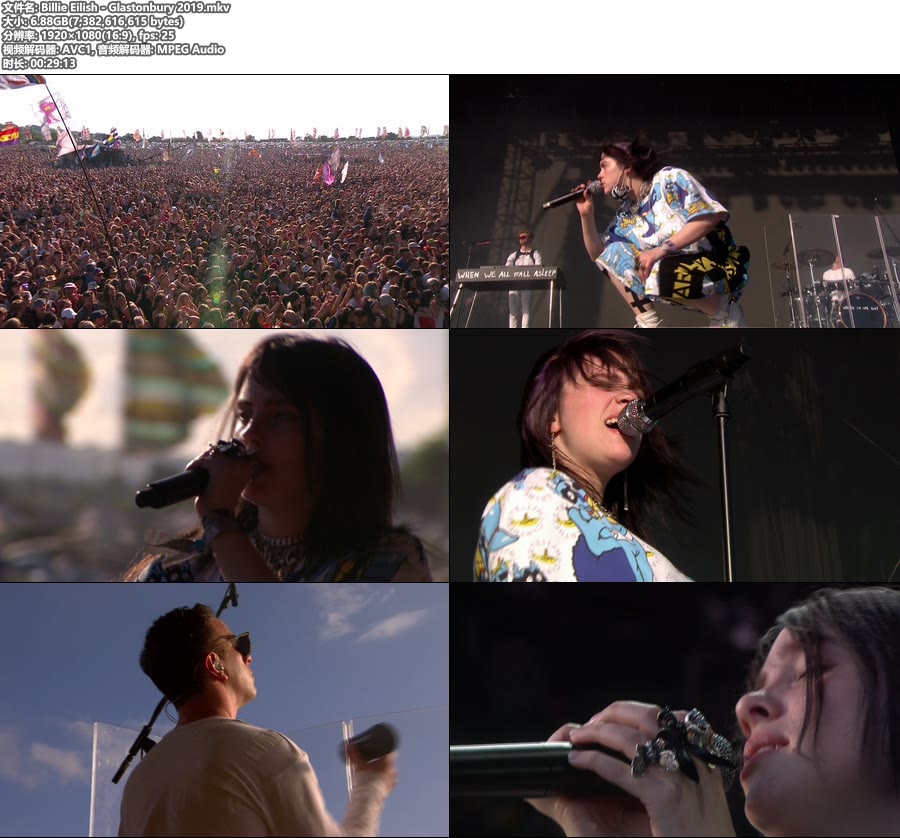 Billie Eilish – Glastonbury 2019 [HDTV 1080P 6.88G]HDTV、欧美现场、高清MV2