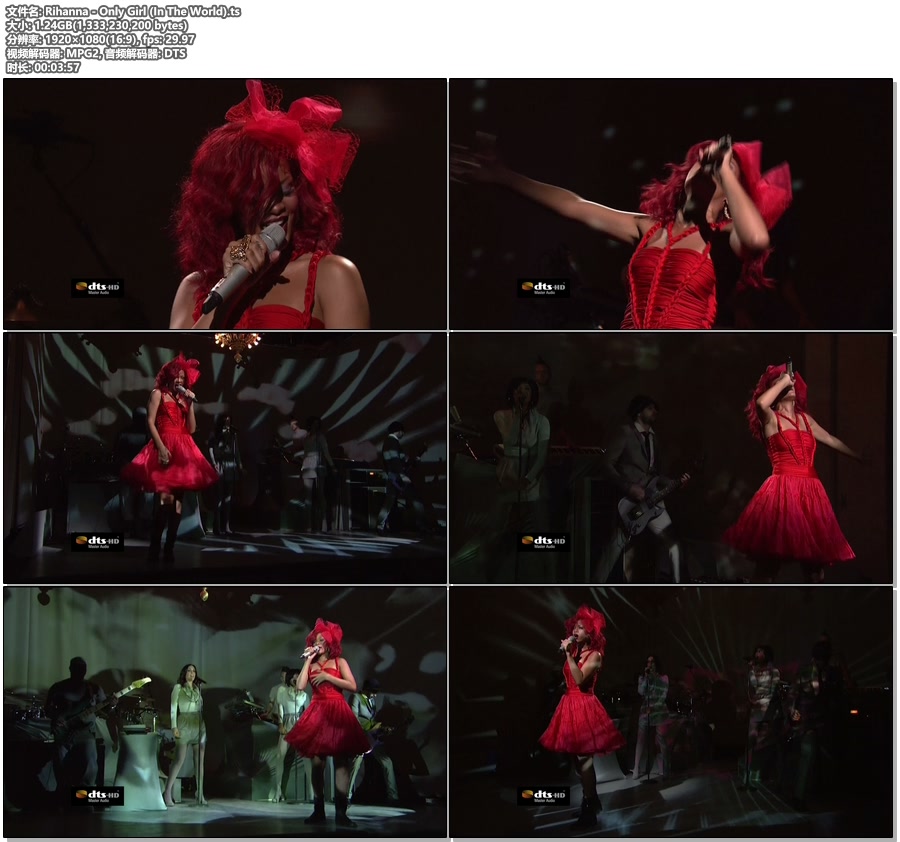 Rihanna – Only Girl (In The World) [Blu-ray Cut 1080P 1.24G]BDRip、欧美现场、高清MV2