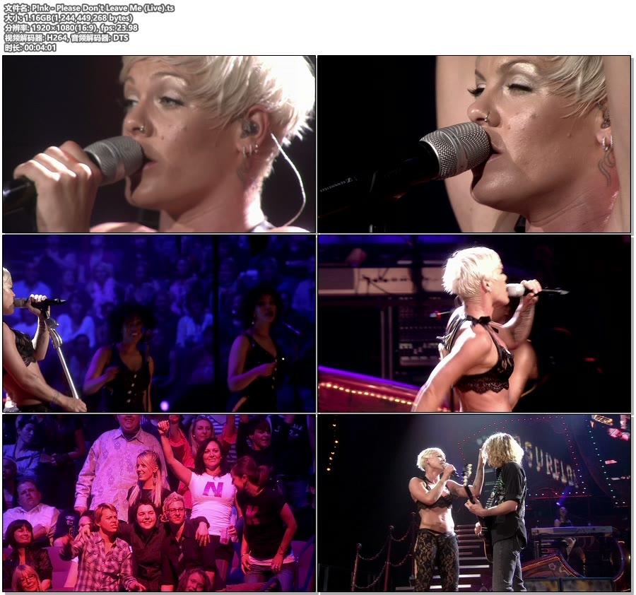 P!nk – Please Don’t Leave Me (Live) [Blu-ray Cut 1080P 1.16G]BDRip、欧美现场、高清MV2