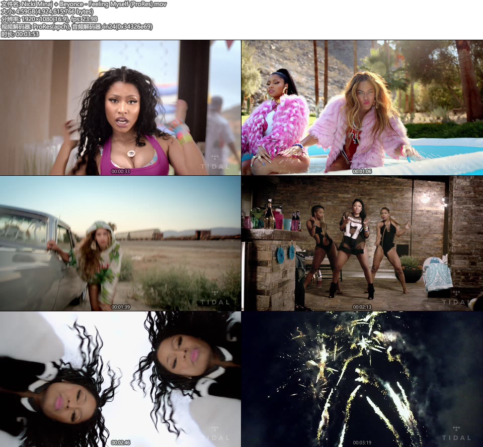 [PR] Nicki Minaj + Beyoncé – Feeling Myself (官方MV) [ProRes] [1080P 4.59G]ProRes、欧美MV、高清MV2