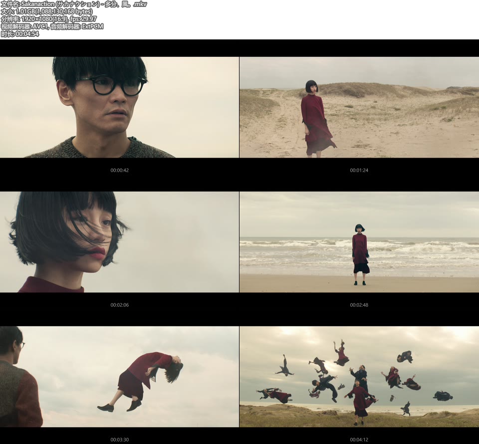 [BR] Sakanaction 鱼韵 – 多分、風。 (官方MV) [1080P 1.01G]Master、日本MV、高清MV2