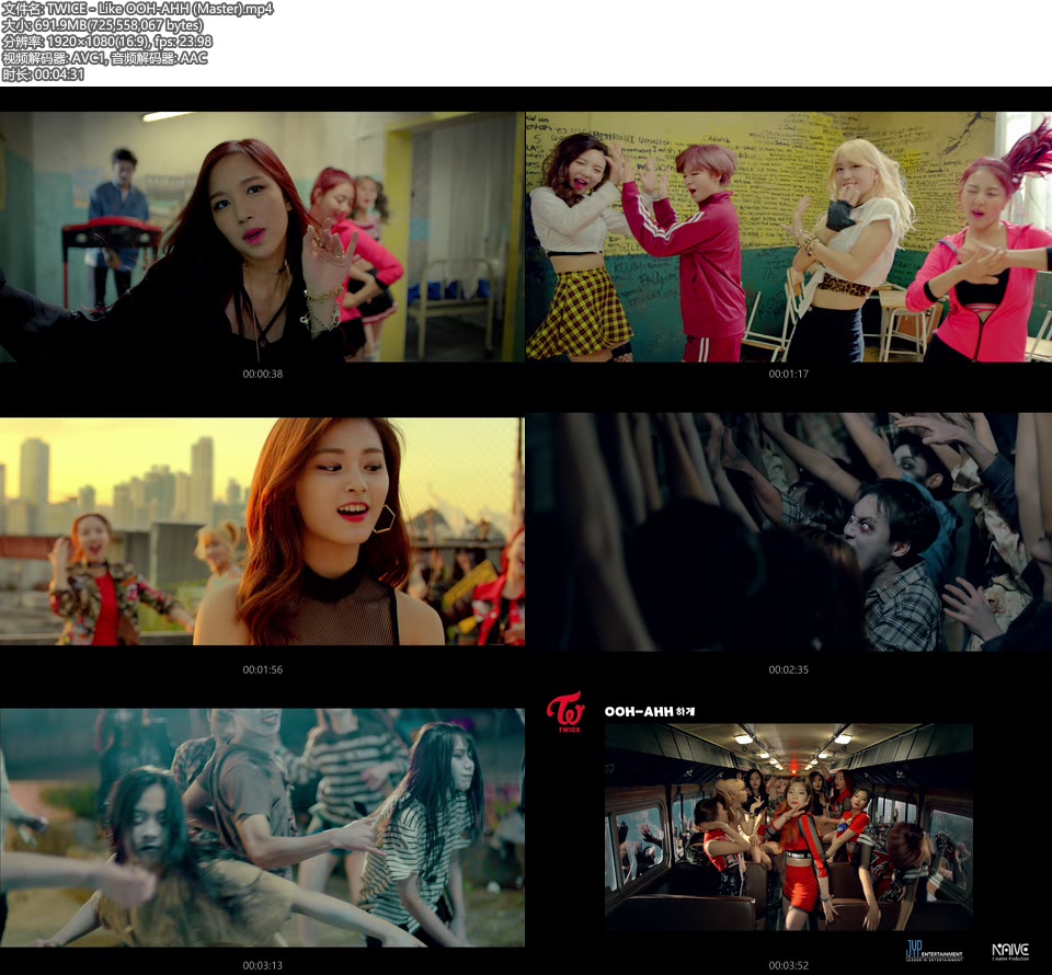 TWICE – Like OOH-AHH (官方MV) [1080P 692M]Master、韩国MV、高清MV2