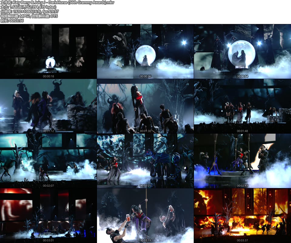 格莱美现场 : Katy Perry & Juicy J – Dark Horse (56th Grammy Awards) [HDTV 1.64G]HDTV、欧美现场、音乐现场2