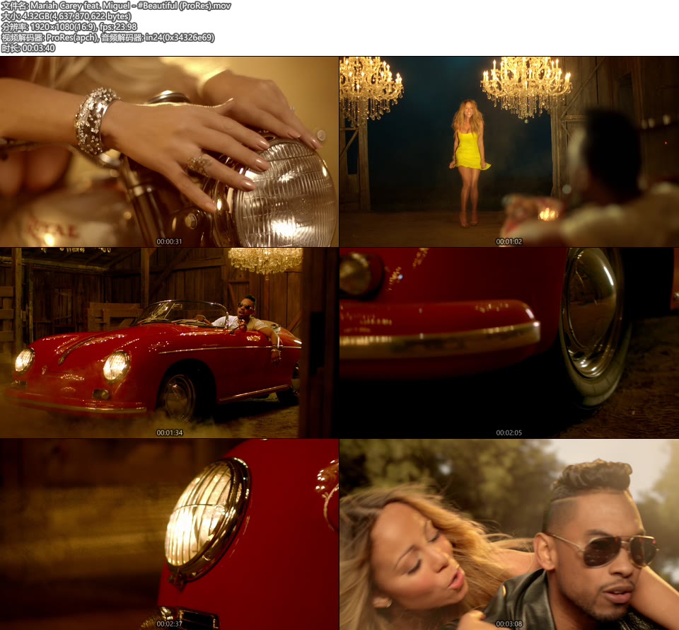 [PR] Mariah Carey feat. Miguel – #Beautiful (官方MV) [ProRes] [1080P 4.32G]ProRes、欧美MV、高清MV2