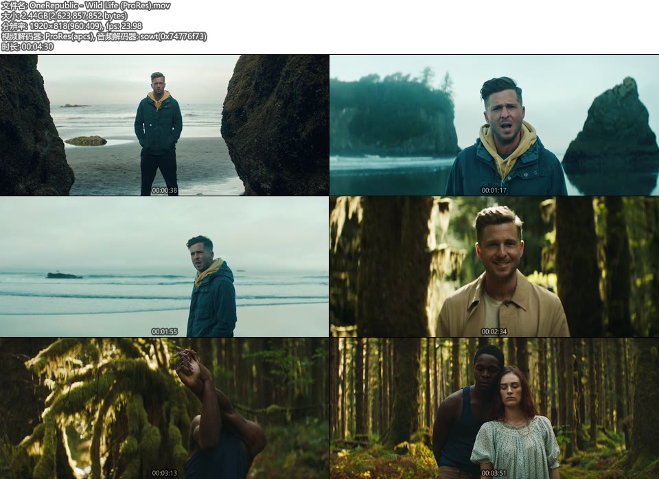 [PR] OneRepublic – Wild Life (官方MV) [ProRes] [1080P 2.44G]ProRes、欧美MV、高清MV2