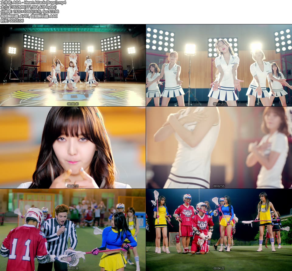 AOA – Heart Attack (Bugs!) (官方MV) [1080P 736M]Master、韩国MV、高清MV2