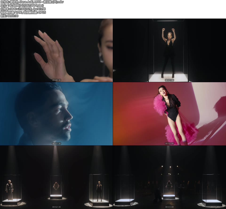 [4K] 蔡依林, Steve Aoki, MAX – 都没差 (官方MV) [2160P 140M]4K MV、WEB、华语MV、高清MV2