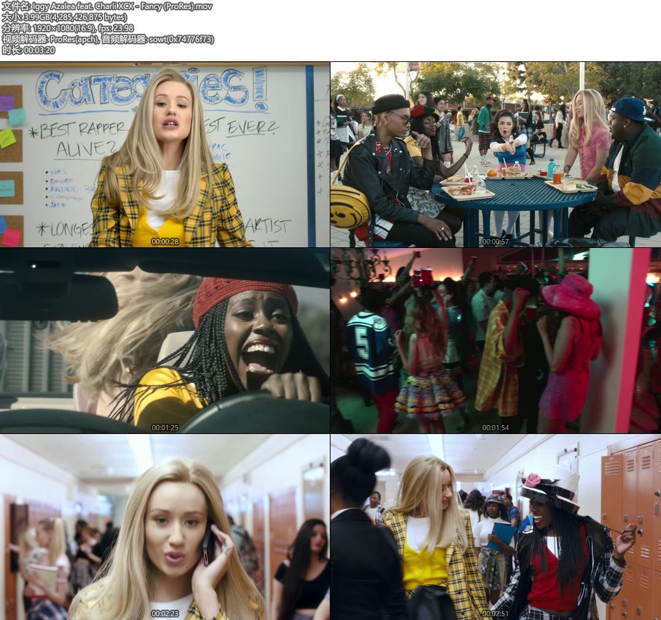 [PR] Iggy Azalea feat. Charli XCX – Fancy (官方MV) [ProRes] [1080P 3.99G]ProRes、欧美MV、高清MV2