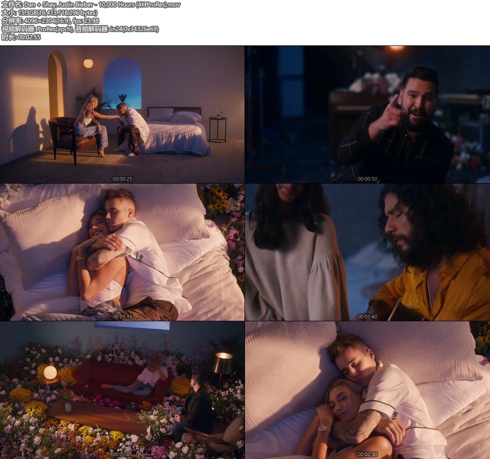 [PR/4K] Dan + Shay, Justin Bieber – 10,000 Hours (官方MV) [ProRes] [2160P 15.3G]4K MV、ProRes、欧美MV、高清MV2