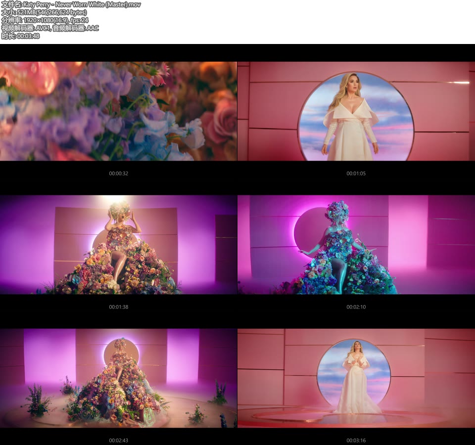 Katy Perry – Never Worn White (官方MV) [Master] [1080P 521M]Master、欧美MV、高清MV2