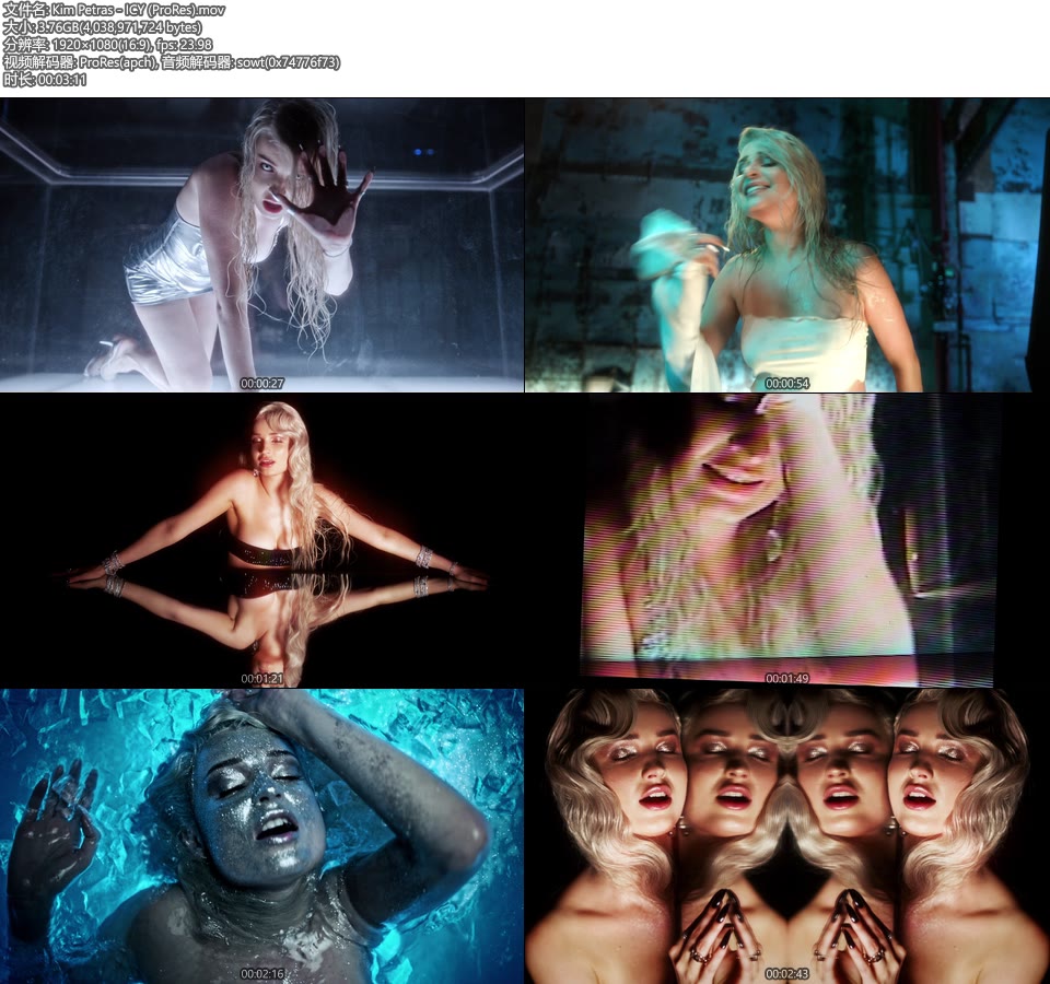 [PR] Kim Petras – ICY (官方MV) [ProRes] [1080P 3.76G]ProRes、欧美MV、高清MV2