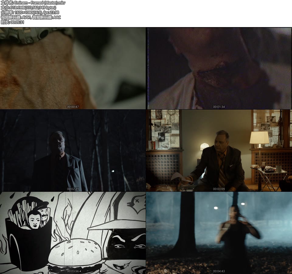 Eminem – Framed (官方MV) [Master] [1080P 318M]Master、欧美MV、高清MV2