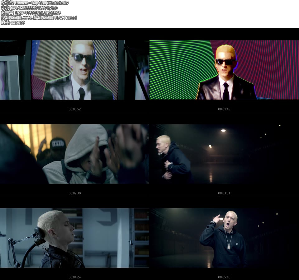 Eminem – Rap God (官方MV) [Master] [1080P 604M]Master、欧美MV、高清MV2