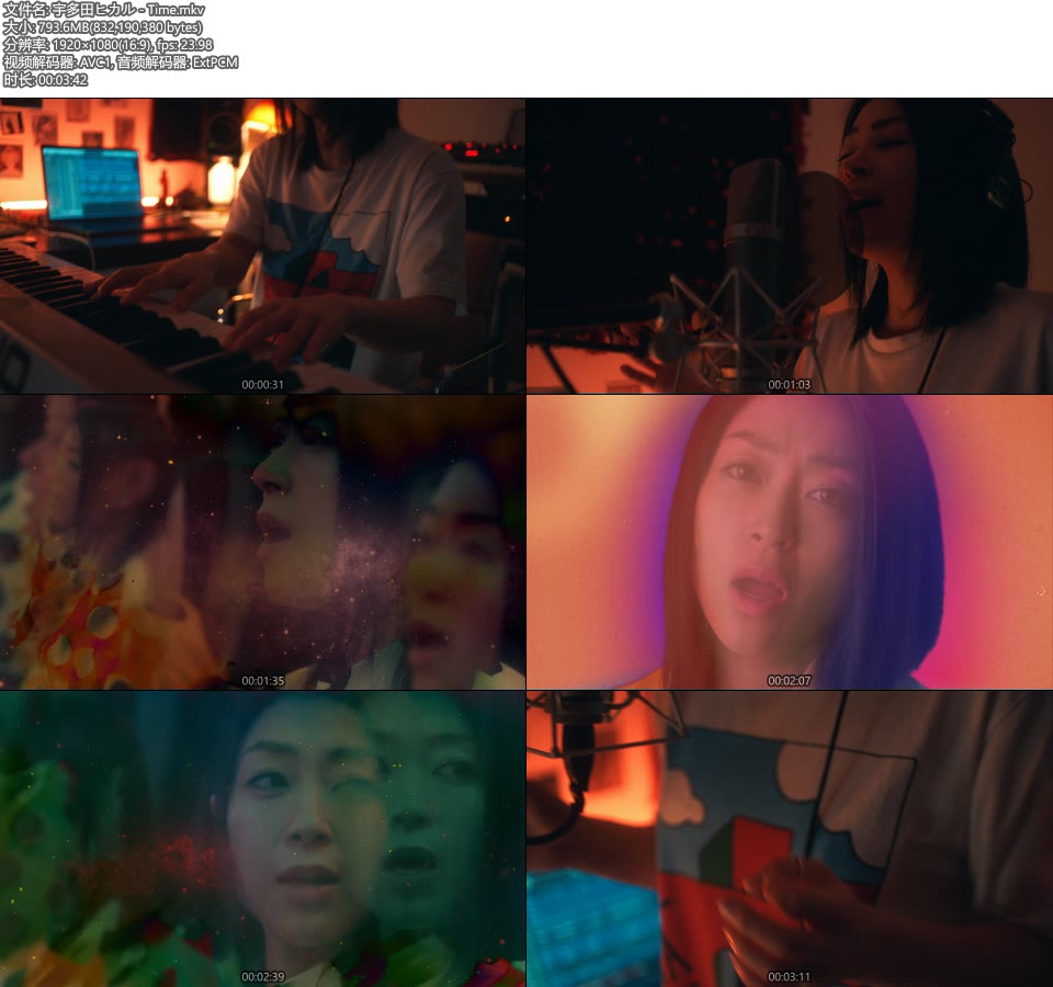 宇多田ヒカル – Time (官方MV) [蓝光提取] [1080P 793M]Master、日本MV、高清MV2