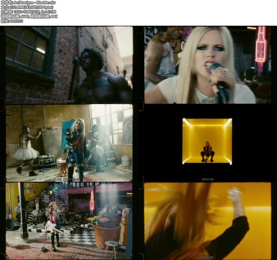 Avril Lavigne – Bite Me (官方MV) [1080P 232M]Master、欧美MV、高清MV2