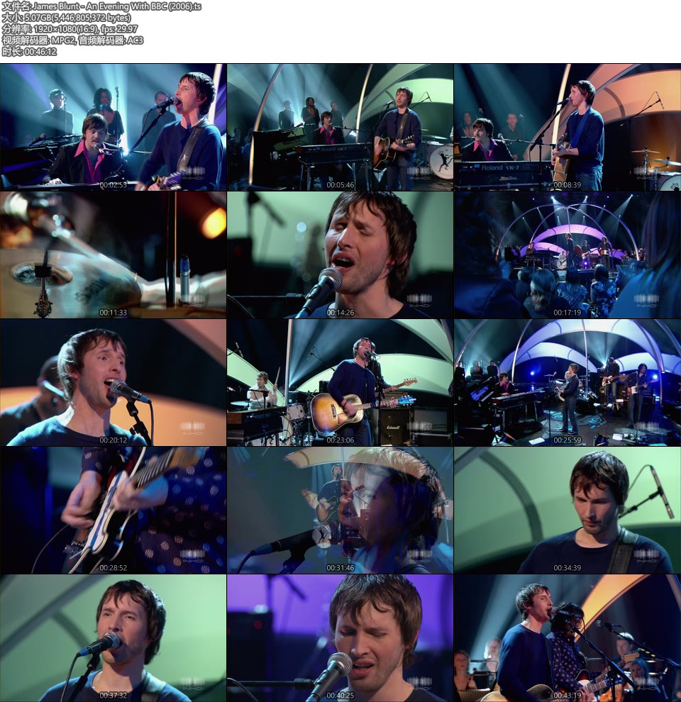 James Blunt – An Evening With BBC (2006) [HDTV 5.1G]HDTV、HDTV欧美、HDTV演唱会、欧美现场、音乐现场8