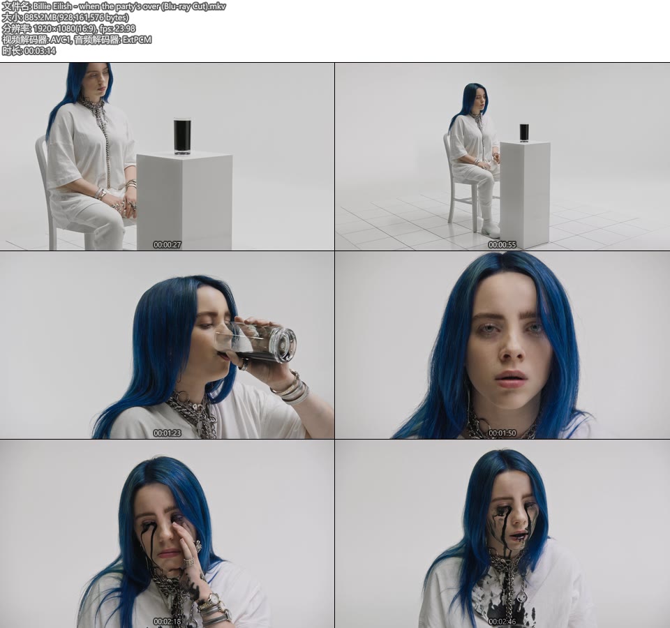 Billie Eilish – when the party′s over (官方MV) [Blu-ray Cut 蓝光提取] [1080P 885M]Master、欧美MV、高清MV2