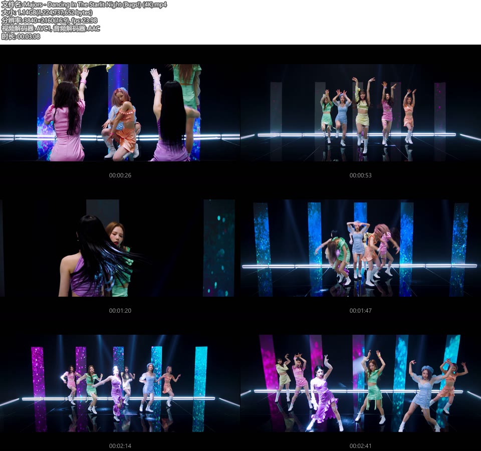 [4K] Majors – Dancing In The Starlit Night (Bugs!) (官方MV) [2160P 1.14G]4K MV、Master、韩国MV、高清MV2