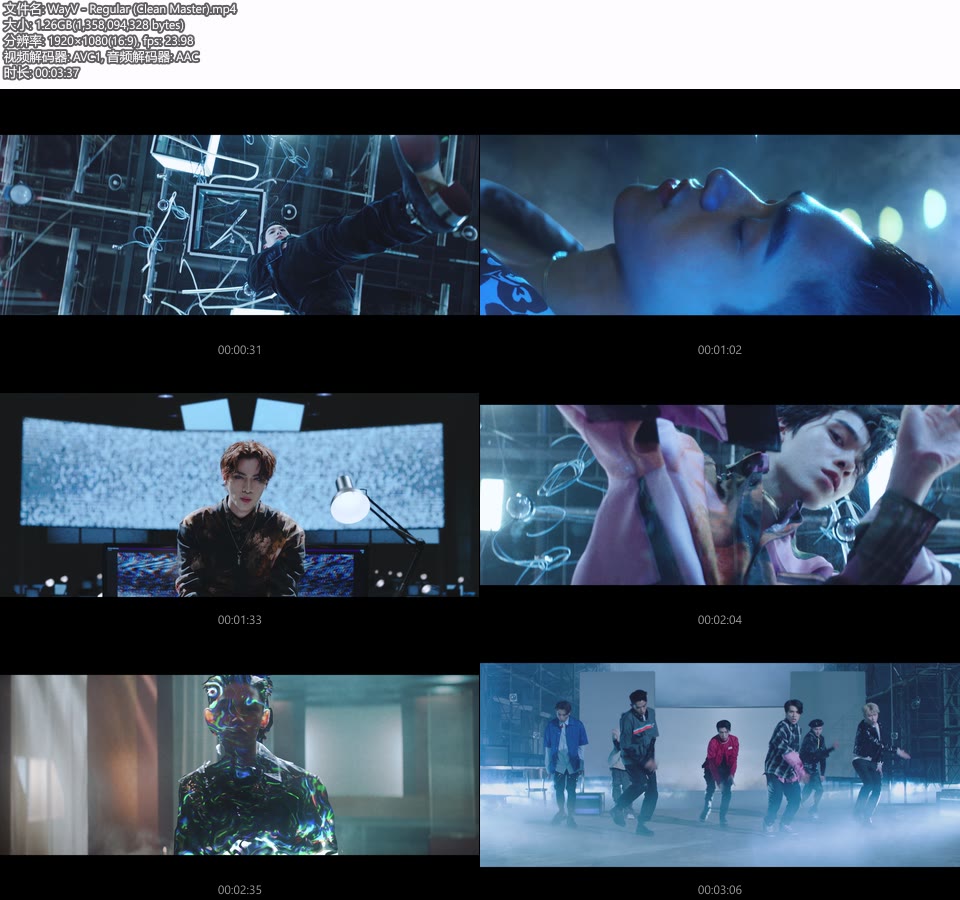 WayV – Regular (无标版本 Clean Master) (官方MV) [1080P 1.26G]Master、韩国MV、高清MV2