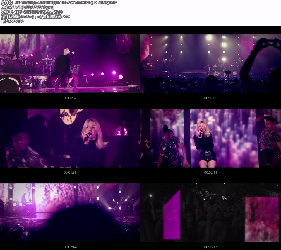 [PR/4K] Ellie Goulding – Something In The Way You Move (官方MV) [ProRes] [2160P 7.89G]4K MV、Master、ProRes、欧美MV、高清MV2