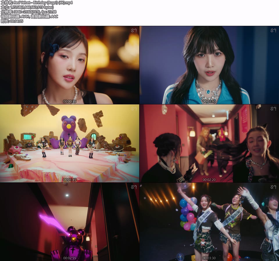 [4K] Red Velvet – Birthday (Bugs!) (官方MV) [2160P 1.72G]4K MV、Master、推荐MV、韩国MV、高清MV2