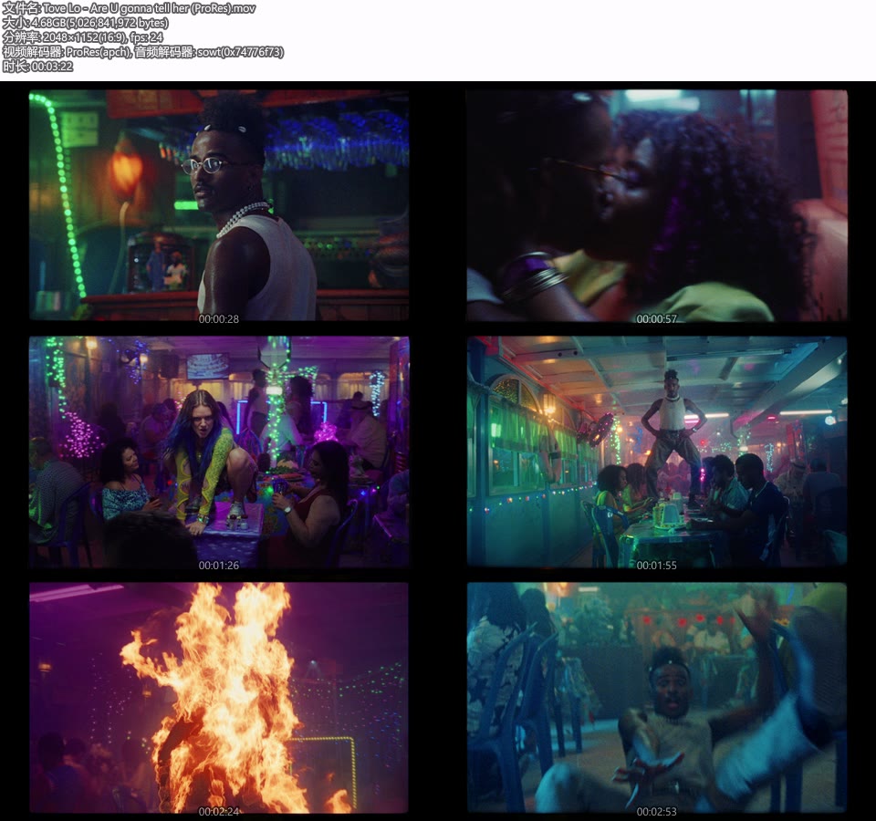 [PR] Tove Lo – Are U gonna tell her (官方MV) [ProRes] [1080P 4.68G]Master、ProRes、欧美MV、高清MV2