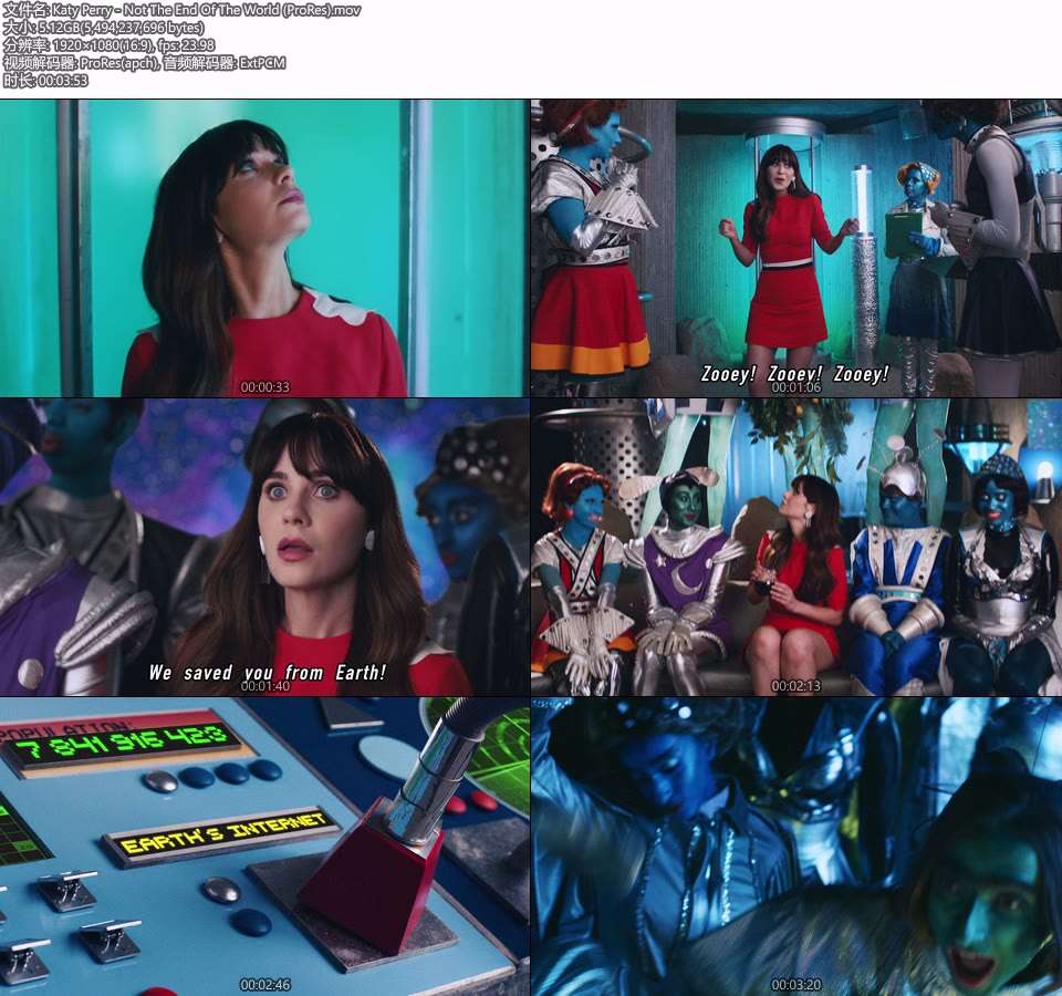 [PR] Katy Perry – Not The End Of The World (官方MV) [ProRes] [1080P 5.12G]Master、ProRes、欧美MV、高清MV2