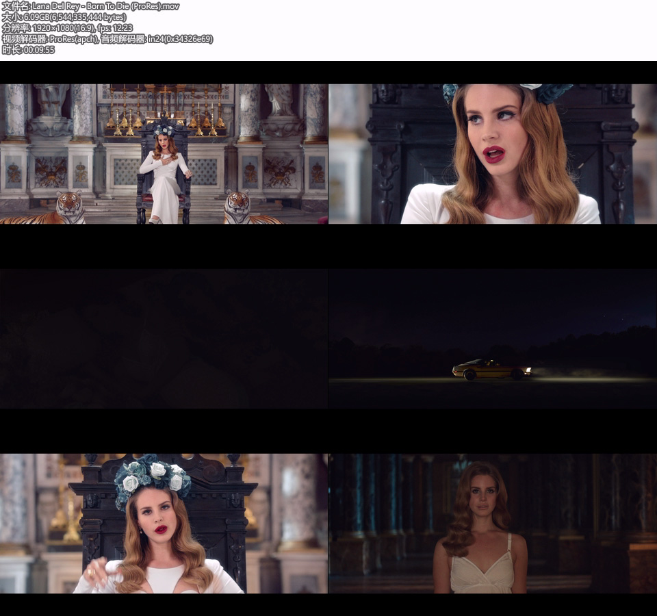 [PR] Lana Del Rey – Born To Die (官方MV) [ProRes] [1080P 6.09G]Master、ProRes、欧美MV、高清MV2