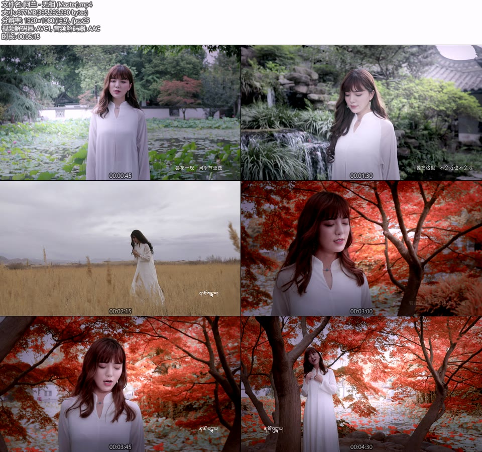 阿兰 – 无相 (官方MV) [Master] [1080P 377M]Master、华语MV、高清MV2