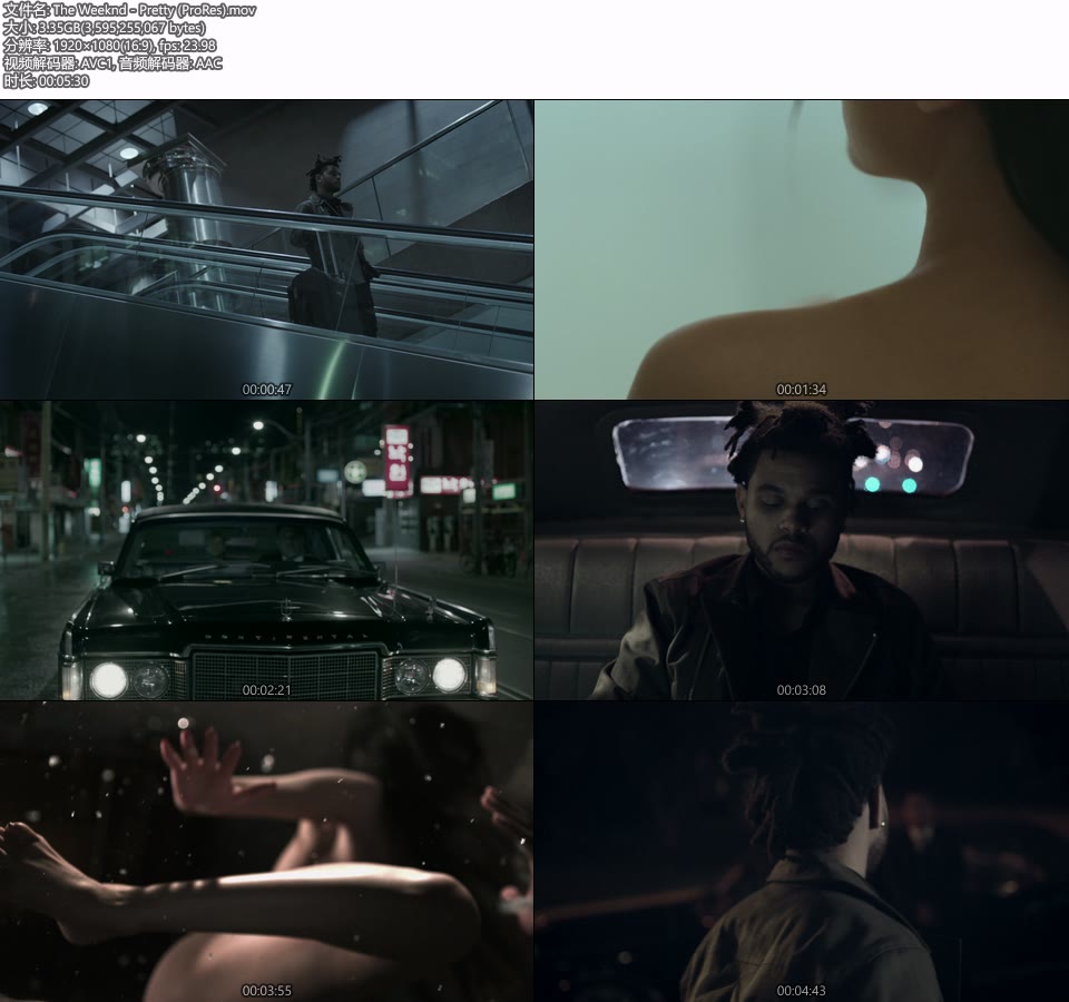 [PR] The Weeknd – Pretty (官方MV) [ProRes] [1080P 3.35G]Master、ProRes、欧美MV、高清MV2