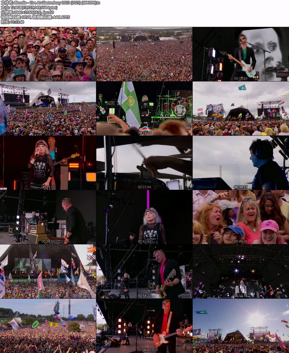 [4K] Blondie – Live At Glastonbury 2023 (2023) 2160P UHDTV [TS 12.8G]HDTV欧美、HDTV演唱会2