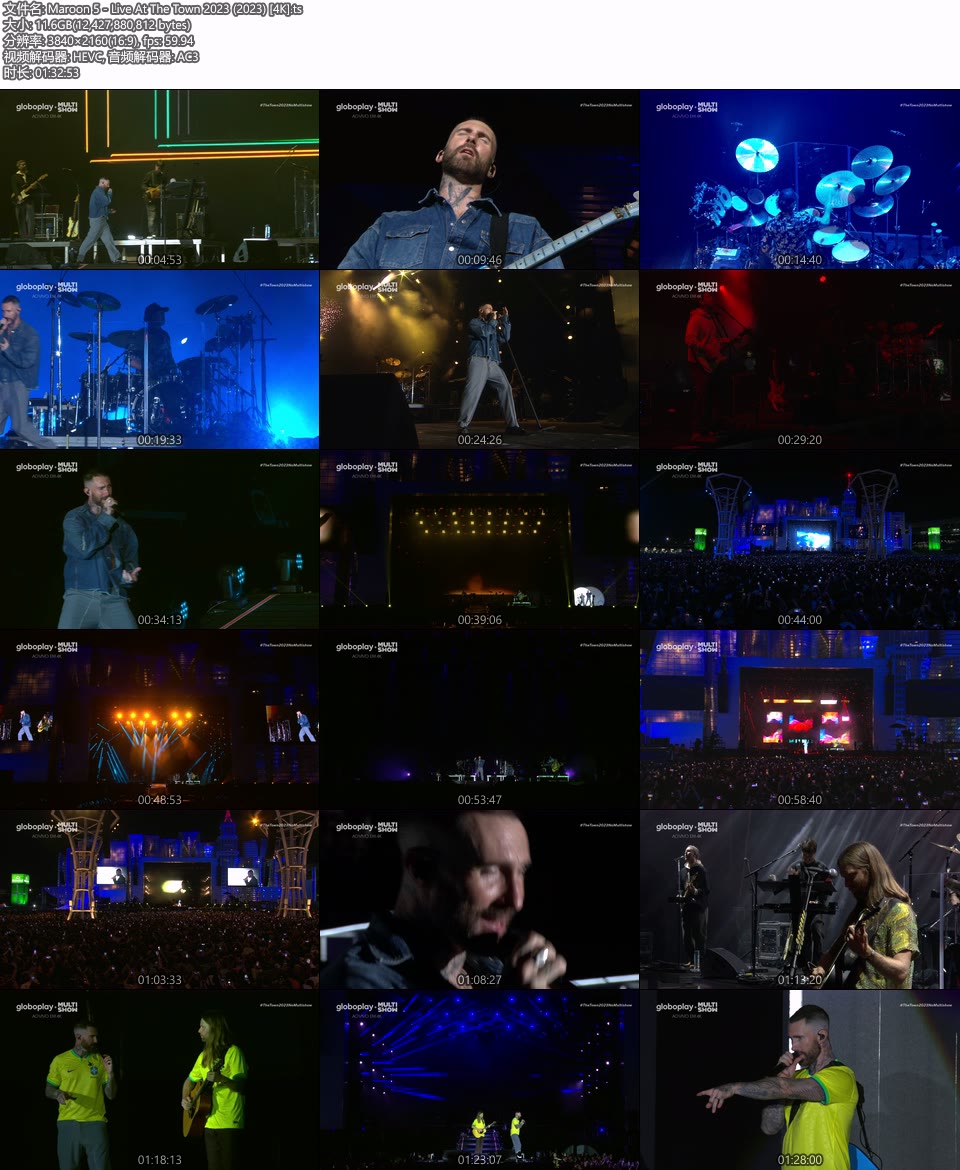 [4K] Maroon 5 – Live At The Town 2023 (2023) 2160P UHDTV [TS 11.6G]HDTV欧美、HDTV演唱会2