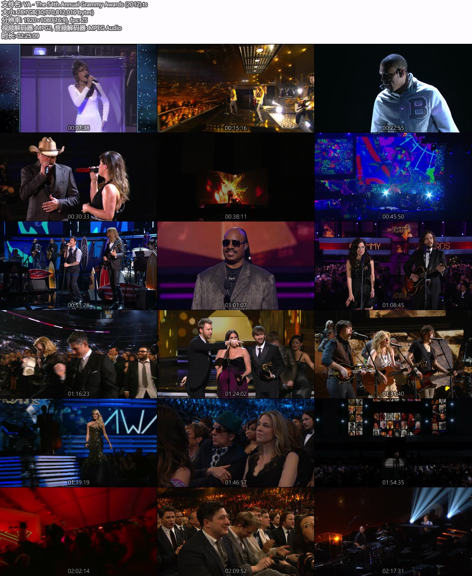 第54届格莱美颁奖典礼 The 54th Annual Grammy Awards (2012) 1080P HDTV [TS 28.6G]HDTV欧美、HDTV演唱会24