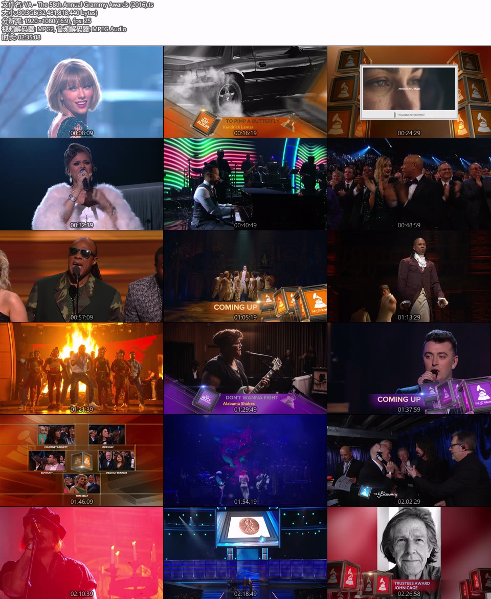 第58届格莱美颁奖典礼 The 58th Annual Grammy Awards (2016) 1080P HDTV [TS 30.2G]HDTV欧美、HDTV演唱会32