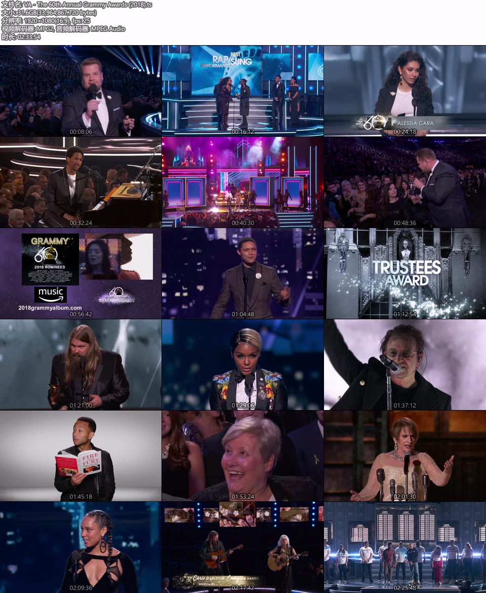 第60届格莱美颁奖典礼 The 60th Annual Grammy Awards (2018) 1080P HDTV [TS 31.6G]HDTV欧美、HDTV演唱会32