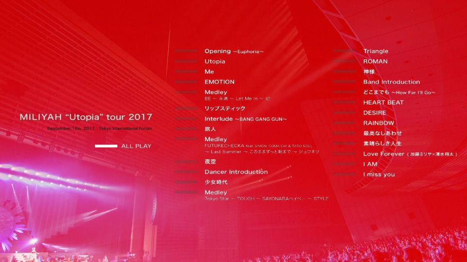 加藤ミリヤ – Utopia tour 2017 (2018) 1080P蓝光原盘 [BDISO 36.3G]Blu-ray、日本演唱会、蓝光演唱会12