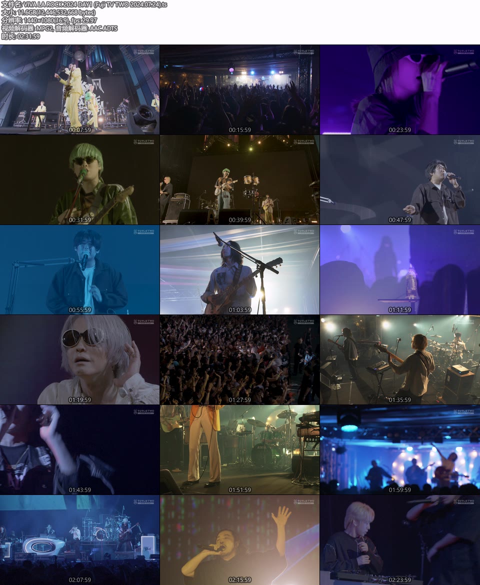 VIVA LA ROCK 2024 DAY1～DAY4 (Fuji TV TWO 2024.07.25) 1080P HDTV [TS 44.8G]HDTV日本、HDTV演唱会2