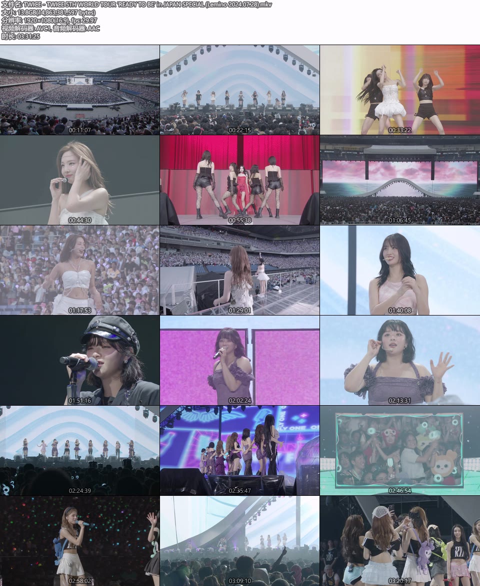 TWICE – TWICE 5TH WORLD TOUR READY TO BE in JAPAN SPECIAL (Lemino 2024.07.28) 1080P WEB [MKV 13.8G]HDTV日本、HDTV演唱会、HDTV韩国12