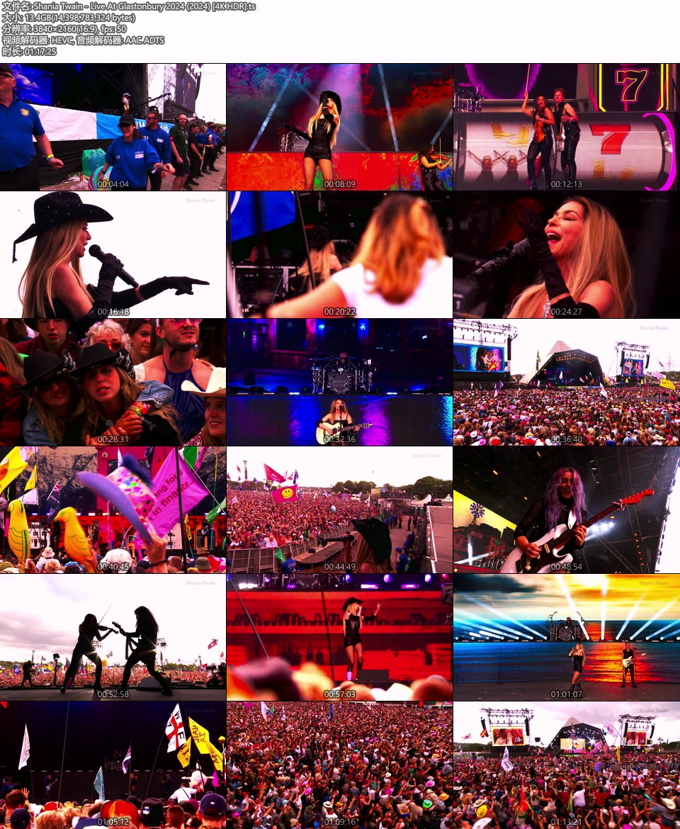 Shania Twain – Live At Glastonbury 2024 (2024) 2160P 4K HDR WEB [TS 13.4G]HDTV欧美、HDTV演唱会2