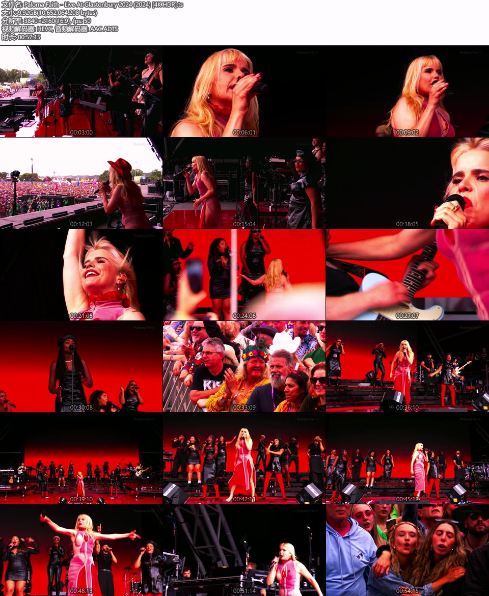 Paloma Faith – Live At Glastonbury 2024 (2024) 2160P 4K HDR WEB [TS 9.9G]HDTV欧美、HDTV演唱会2