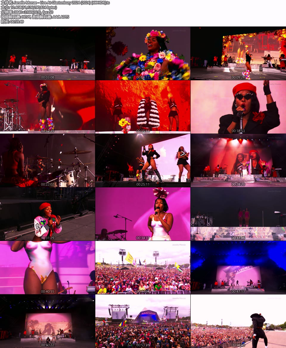 Janelle Monae – Live At Glastonbury 2024 (2024) 2160P 4K HDR WEB [TS 10.4G]HDTV欧美、HDTV演唱会2