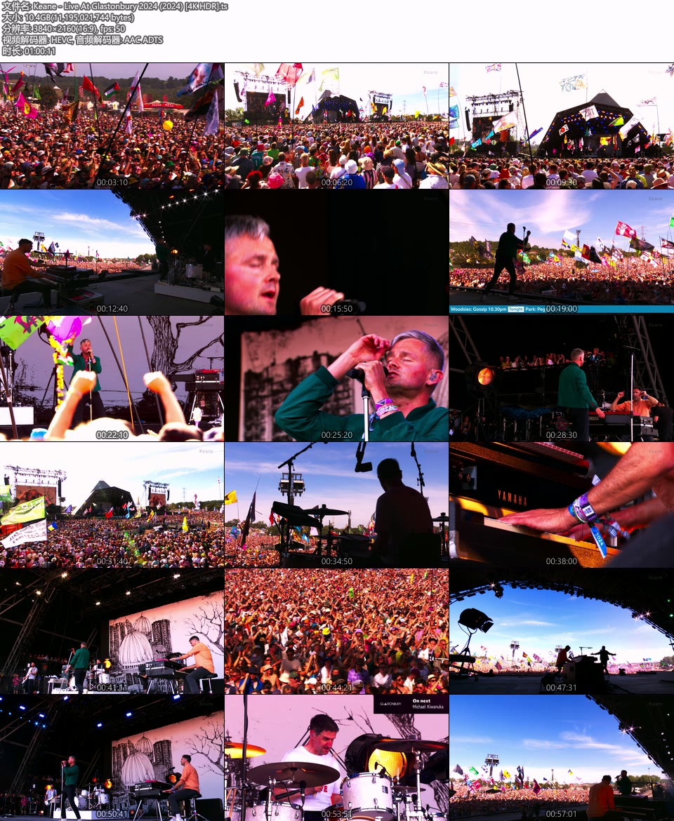 KEANE – Live At Glastonbury 2024 (2024) 2160P 4K HDR WEB [TS 10.4G]HDTV欧美、HDTV演唱会2