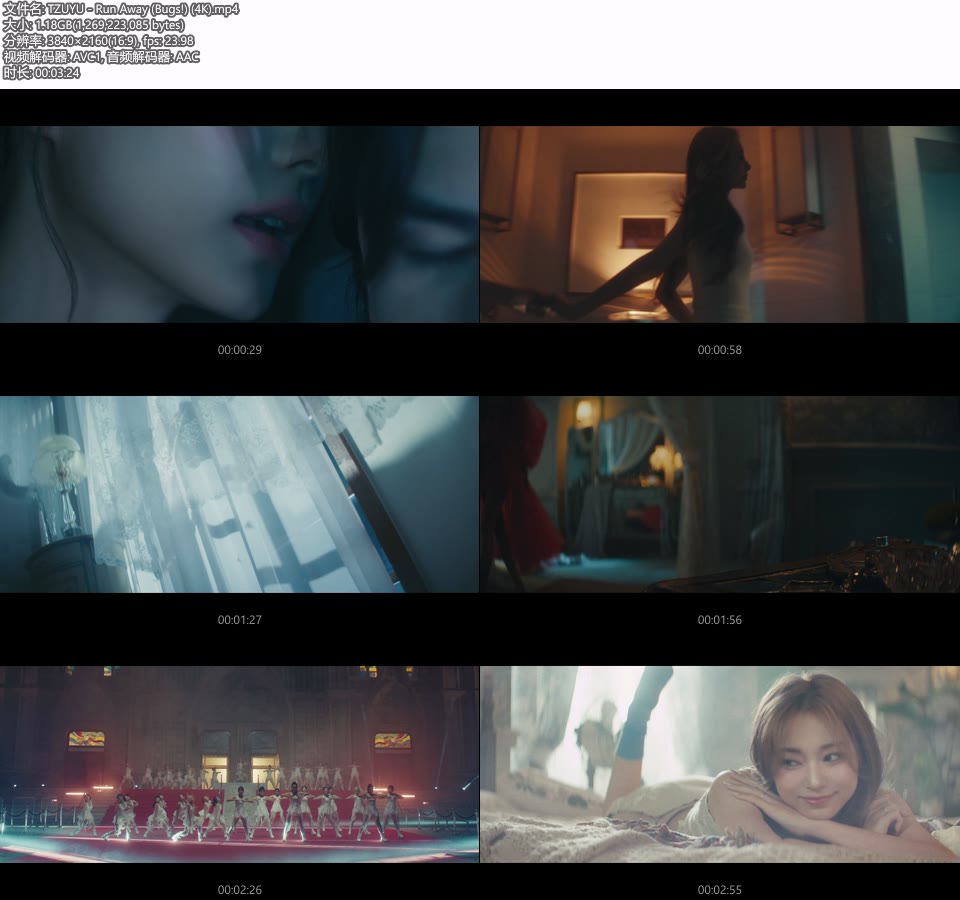 [4K] TZUYU 周子瑜 – Run Away (Bugs!) (官方MV) [2160P 1.18G]4K MV、Master、推荐MV、韩国MV、高清MV2