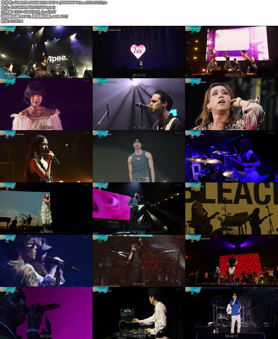 SUMMER SONIC 2024 (WOWOW Prime 2024.10.27) 1080P HDTV [TS 119.8G]HDTV、HDTV日本、HDTV演唱会、推荐演唱会、日本演唱会、蓝光演唱会38