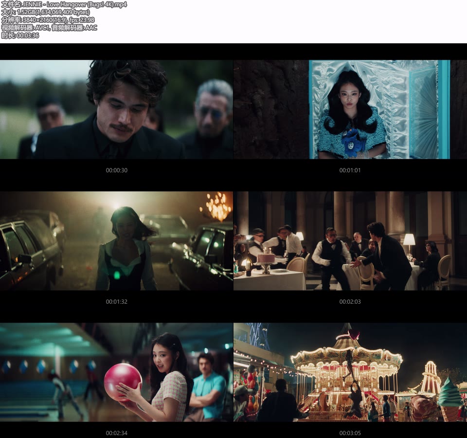 [4K] JENNIE 金珍妮 – Love Hangover (Bugs!) (官方MV) [2160P 1.52G]4K MV、Master、推荐MV、韩国MV、高清MV2