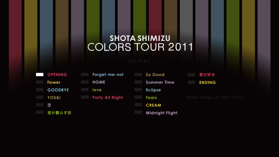 清水翔太 – COLORS TOUR 2011 (2011) 1080P蓝光原盘 [BDISO 32.4G]Blu-ray、日本演唱会、蓝光演唱会12